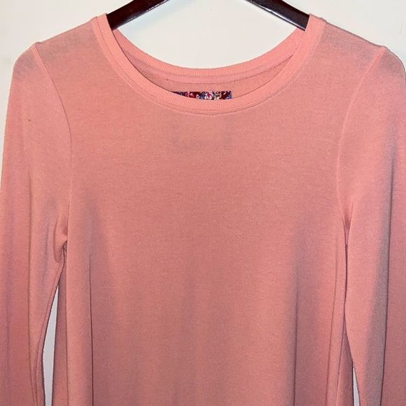 CUPIO Asymmetrical Long Sleeve Pink Tunic - Picture 2 of 8